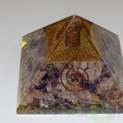Amethyst Crystal Orgone Pyramid With Crystal Point