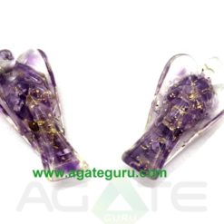 Amethyst Orgonite 2inch Angels : Orgone Angels : Healing Orgone Crystals