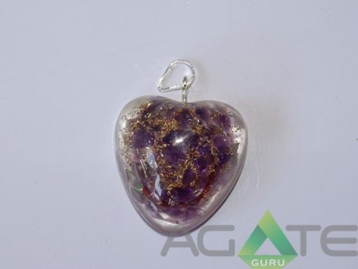 Amethyst Orgone Heart Pendent