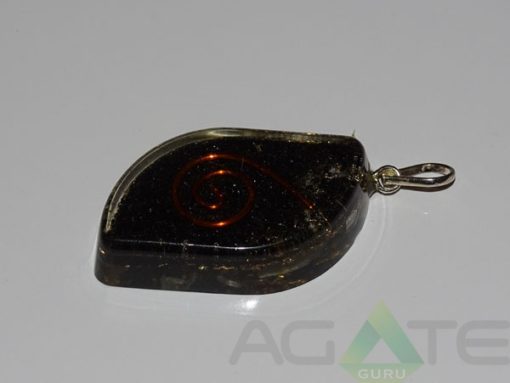 Black Tourmaline Orgone Eye Pendent