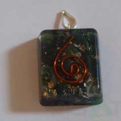 Blood Stone Orgone Square Pendent