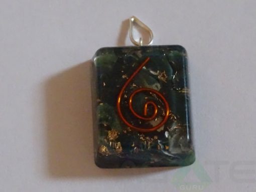 Blood Stone Orgone Square Pendent