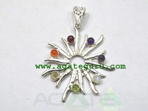 CHAKRA BURNING SUN STONE PENDANT