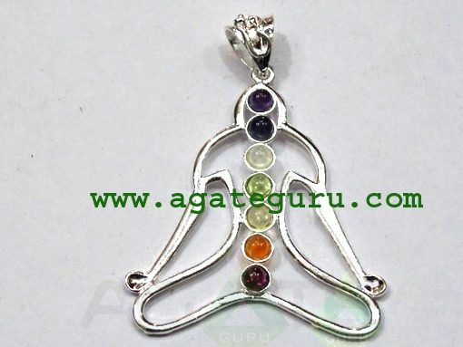 CHAKRA METAL HOLLOW BUDDHA PENDANT