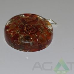 Carnelian Orgone Disc Pendent