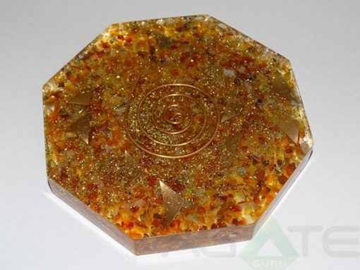 Carnelian Orgone Octagon Vastu Plate