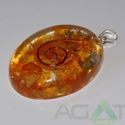 Carnelian Orgone Oval Pendent