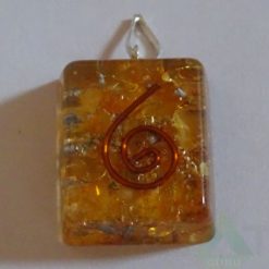 Carnelian Orgone Square Pendent