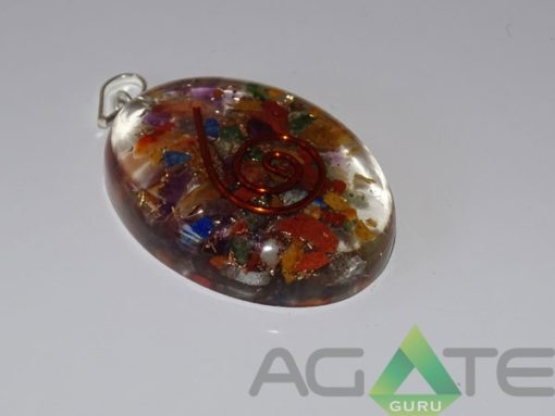 Chakra Oval Orgone Pendant