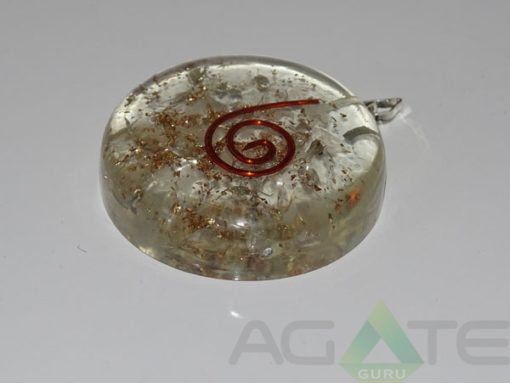 Crystal Orgone Disc Pendent