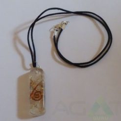 Crystal Orgone Pipe Pendent With Cord