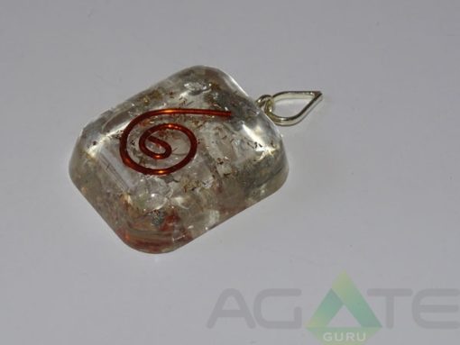 Crystal Orgone Rounded Square Pendent