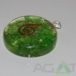 Green Orgone Disc Pendent
