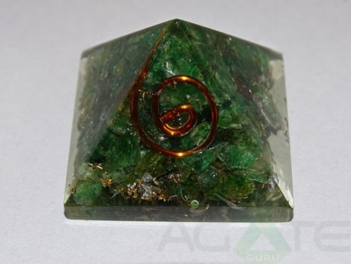 Green Orgone Energy Chakra Pyramid