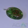 Green Orgone Oval Pendent