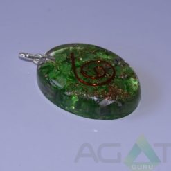 Green Orgone Oval Pendent