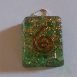 Green Square Orgone Pendant