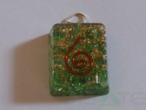 Green Square Orgone Pendant