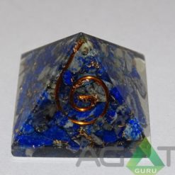 Lapis Lazuli Orgone Chakra Pyramid With Copper Wire