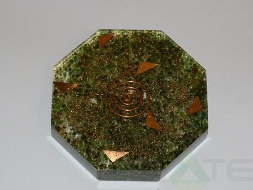 Malachite Orgone Octagon Vastu Plate