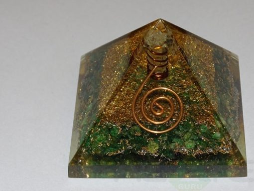 Malachite Orgone Pyramid With Crystal Point