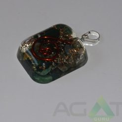 Malachite Orgone Rounded Square Pendent