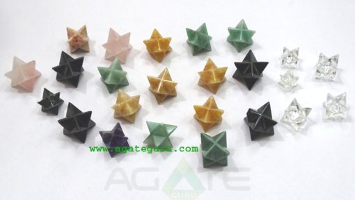 Mix Gemstone Merkaba Star