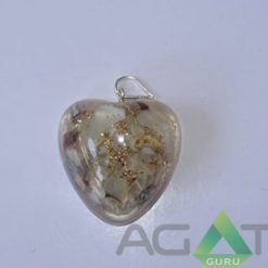 Moon Stone Orgone Heart Pendant