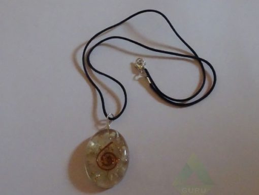 Moon Stone Orgone Oval Pendent With Cord