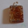 Orange Orgone Square Pendent