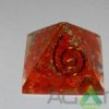 RED COLOR DYED ORGONE PYRAMID WITH COPPER WIRE