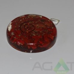 Red Jasper Orgone Disc Pendent