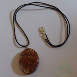 Red Jasper Orgone Oval Pendent With Cord