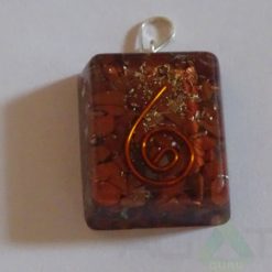 Red Jasper Orgone Square Pendent