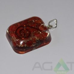 Red Jasper Orgone Rounded Square Pendent