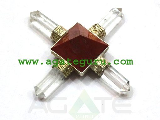 Red Jasper Pyramid Energy Generator