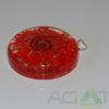 Red Orgone Disc Pendent