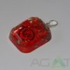 Red Orgone Rounded Square Pendent