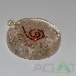 Rose Quartz Orgone Disc Pendent