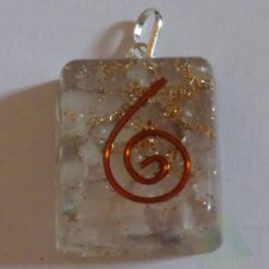 Rose Quartz Orgone Square Pendent