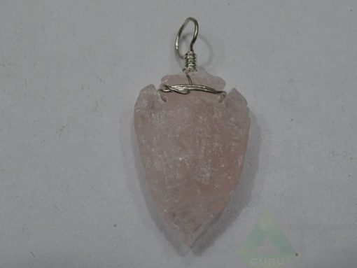 Rose quartz arrowhead