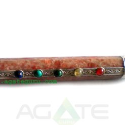 SUN STONE CHAKRA HEALING STICK WITH CRYSTAL BALL AND PENCIL