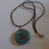 Sapphire Orgone Disc Pendent With Cord