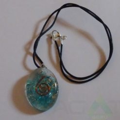 Sapphire Orgone Oval Pendet With Cord