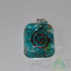 Sapphire Orgone Rounded Square Pendent