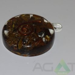 Tiger Eye Orgone Disc Pendent