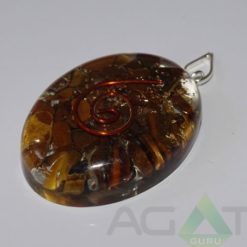 Tiger Eye Orgone Oval Pendent