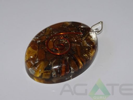 Tiger Eye Orgone Oval Pendent