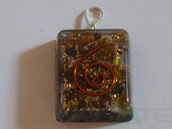 Tiger Eye Orgone Square Pendent Tiger Eye Orgone Square Pendent