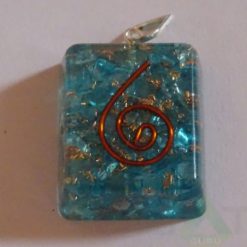 Tourquise Square Orgone Pendant